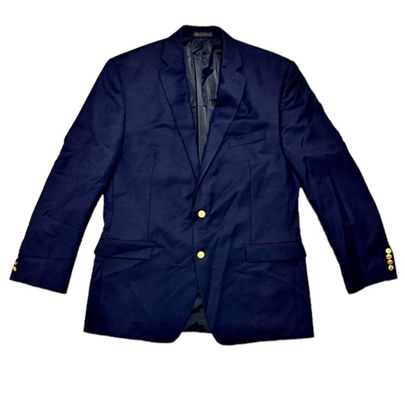 Lauren Ralph Lauren Other - Lauren Ralph Lauren‎ Men’s Two Button Blazer, Navy Blue Gold Button size 44L